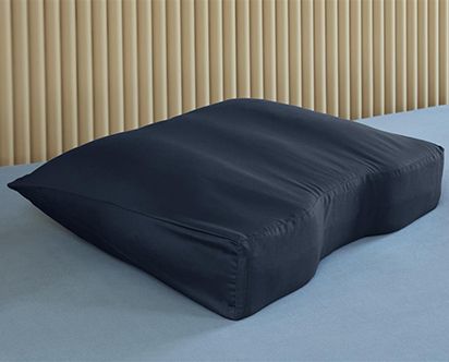 Kussensloop katoensatijn Blauw 60x70